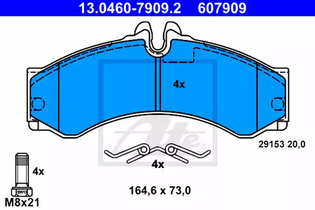 Тормозные колодки ATE 13.0460-7909.2