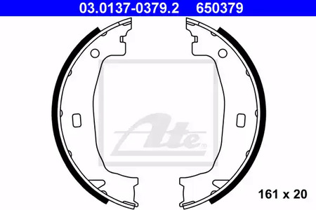 Колодки тормозные барабанные ATE 03.0137-0379.2