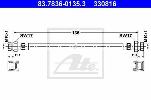 Тормозные трубки ATE 83-7836-0135-3