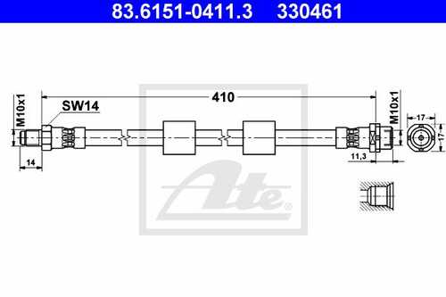 Тормозные трубки ATE 83.6151-0411.3