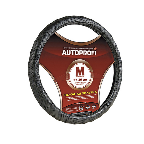 Чехол руля AUTOPROFI AP-396 BK (L)