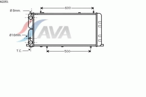 Фото 1 AI2051 AVA QUALITY COOLING Радиатор, охлаждение двигателя