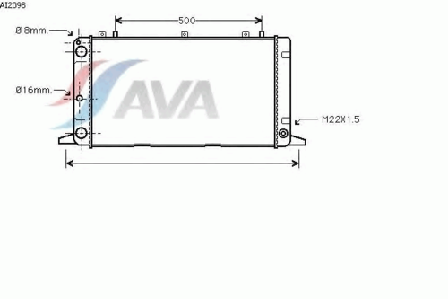 Фото 1 AI2098 AVA QUALITY COOLING Радиатор, охлаждение двигателя