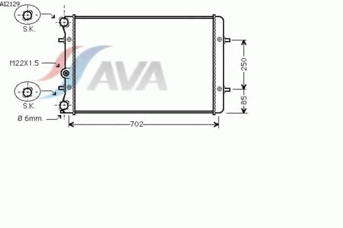 Фото 1 AI2129 AVA QUALITY COOLING Радиатор, охлаждение двигателя