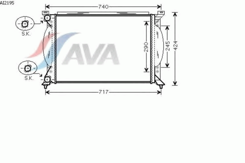 Фото 1 AI2195 AVA QUALITY COOLING Радиатор, охлаждение двигателя