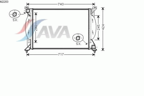 Фото 1 AI2203 AVA QUALITY COOLING Радиатор, охлаждение двигателя