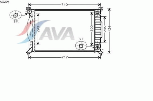 Фото 1 AI2229 AVA QUALITY COOLING Радиатор, охлаждение двигателя