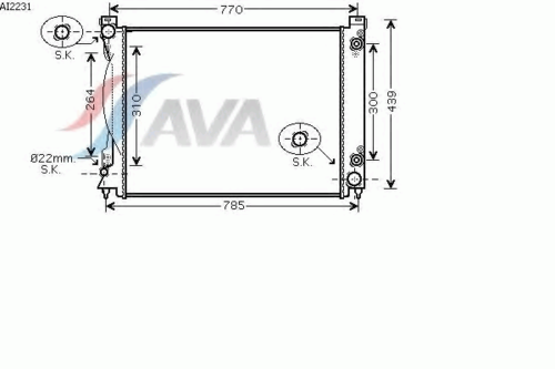 Фото 1 AI2231 AVA QUALITY COOLING Радиатор, охлаждение двигателя