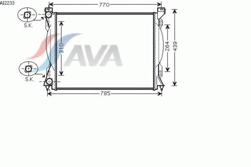 Фото 1 AI2233 AVA QUALITY COOLING Радиатор, охлаждение двигателя