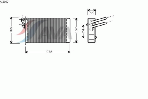 Фото 1 AI6097 AVA QUALITY COOLING Теплообменник, отопление салона