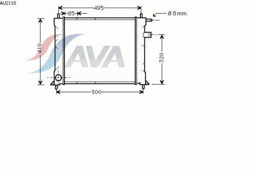 Фото 1 AU2110 AVA QUALITY COOLING Радиатор, охлаждение двигателя