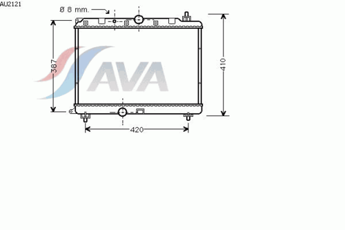 Фото 1 AU2121 AVA QUALITY COOLING Радиатор, охлаждение двигателя