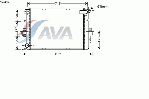 Фото 1 AU2152 AVA QUALITY COOLING Радиатор, охлаждение двигателя