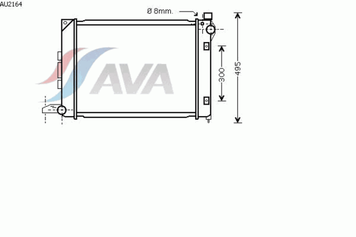 Фото 1 AU2164 AVA QUALITY COOLING Радиатор, охлаждение двигателя