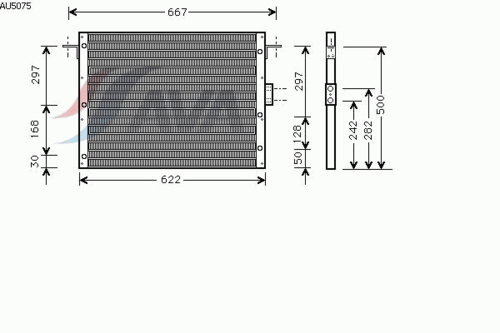 Фото 1 AU5075 AVA QUALITY COOLING Радиатор кондиционера