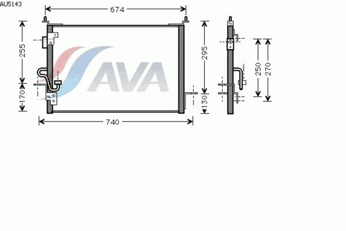 Фото 1 AU5143 AVA QUALITY COOLING Радиатор кондиционера