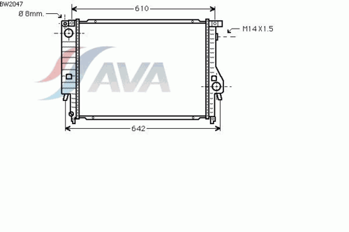 Фото 1 BW2047 AVA QUALITY COOLING Радиатор, охлаждение двигателя