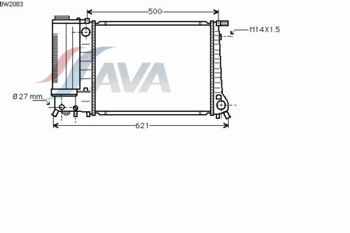 Фото 1 BW2083 AVA QUALITY COOLING Радиатор, охлаждение двигателя