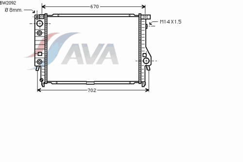 Фото 1 BW2092 AVA QUALITY COOLING Радиатор, охлаждение двигателя