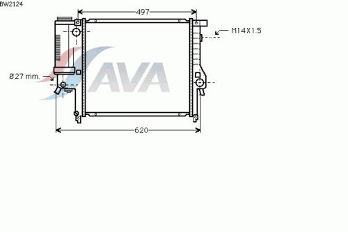 Фото 1 BW2124 AVA QUALITY COOLING Радиатор, охлаждение двигателя