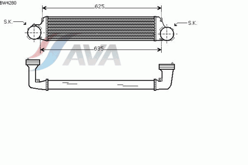 Фото 1 BW4280 AVA QUALITY COOLING Интеркулер