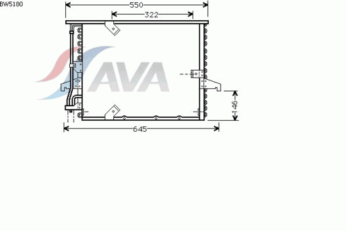 Фото 1 BW5180 AVA QUALITY COOLING Конденсатор, кондиционер