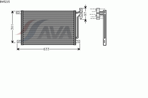 Фото 1 BW5215 AVA QUALITY COOLING Конденсатор, кондиционер