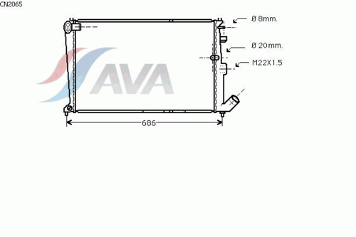 Фото 1 CN2065 AVA QUALITY COOLING Радиатор системы охлаждения двигателя