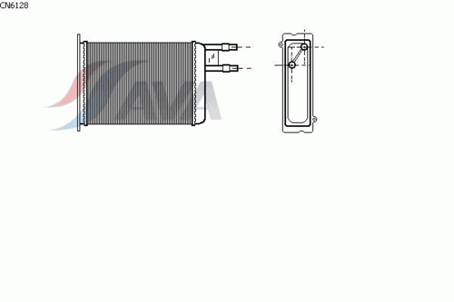 Фото 1 CN6128 AVA QUALITY COOLING Теплообменник, отопление салона