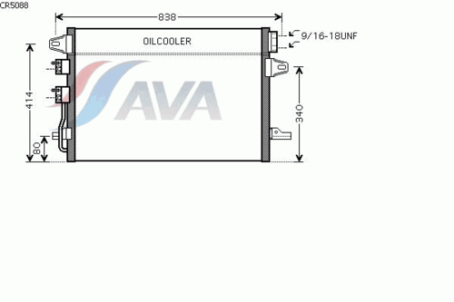 Фото 1 CR5088 AVA QUALITY COOLING Конденсатор, кондиционер