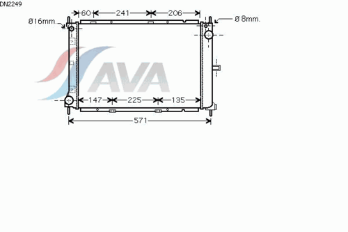 Фото 1 DN2249 AVA QUALITY COOLING Радиатор системы охлаждения