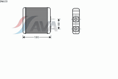 Фото 1 DN6133 AVA QUALITY COOLING Теплообменник, отопление салона