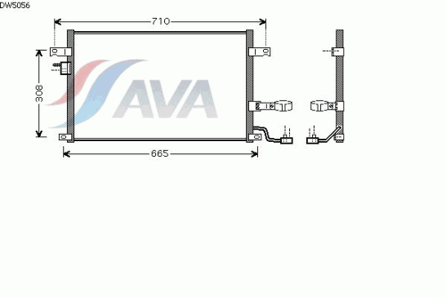 Фото 1 DW5056D AVA QUALITY COOLING Радиатор кондиционера