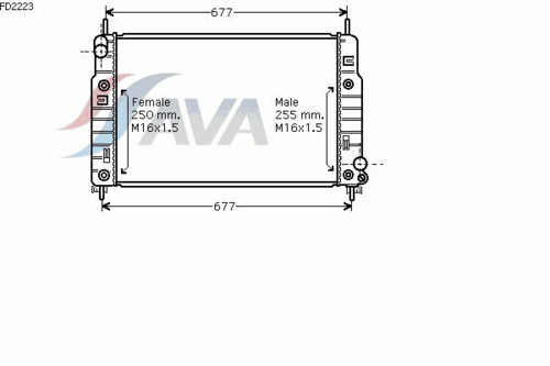 Фото 1 FD2223 AVA QUALITY COOLING Радиатор системы охлаждения двигателя