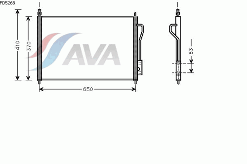 Фото 1 FD5268 AVA QUALITY COOLING Конденсатор, кондиционер