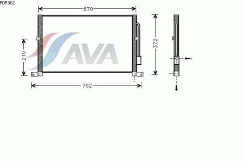 Фото 1 FD5302 AVA QUALITY COOLING Конденсатор, кондиционер