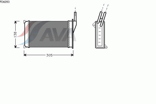 Фото 1 FD6093 AVA QUALITY COOLING Теплообменник, отопление салона