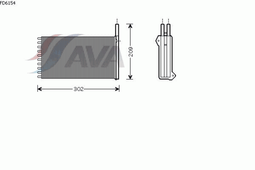 Фото 1 FD6154 AVA QUALITY COOLING Теплообменник, отопление салона