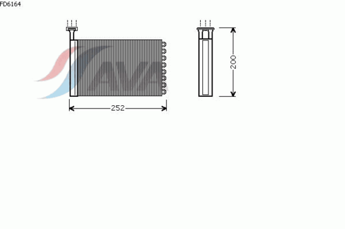 Фото 1 FD6164 AVA QUALITY COOLING Теплообменник, отопление салона