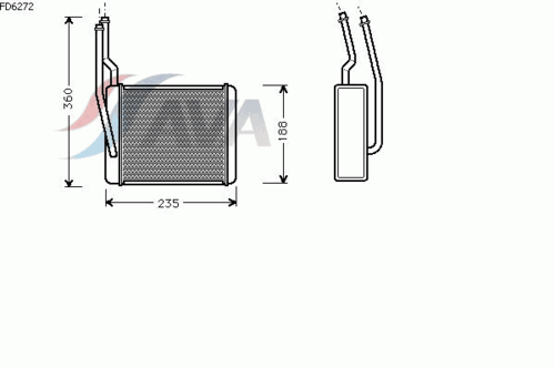 Фото 1 FD6272 AVA QUALITY COOLING Теплообменник, отопление салона