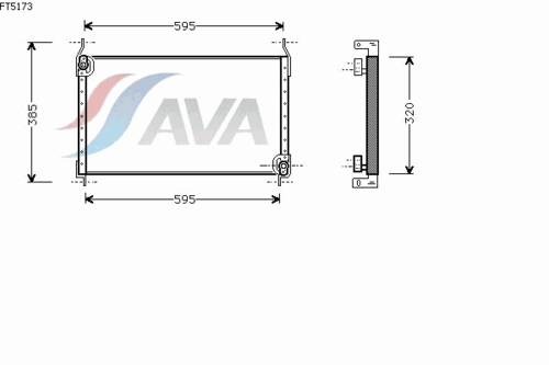 Фото 1 FT5173 AVA QUALITY COOLING Конденсатор, кондиционер