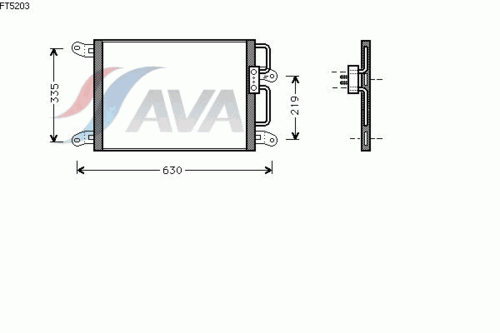 Фото 1 FT5203 AVA QUALITY COOLING Конденсатор, кондиционер