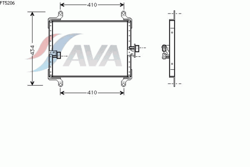 Фото 1 FT5206 AVA QUALITY COOLING Конденсатор, кондиционер