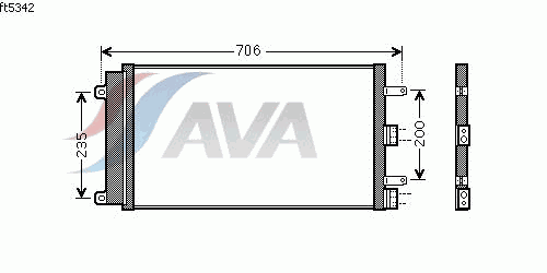 Фото 1 FT5342D AVA QUALITY COOLING Радиатор кондиционера