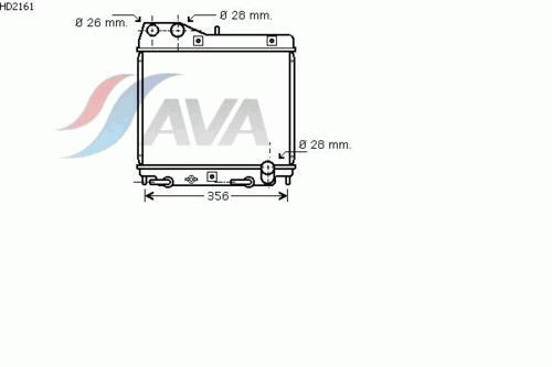 Фото 1 HD2161 AVA QUALITY COOLING Радиатор, охлаждение двигателя