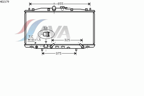 Фото 1 HD2179 AVA QUALITY COOLING Радиатор, охлаждение двигателя