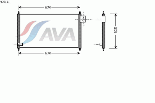 Фото 1 HD5111 AVA QUALITY COOLING Радиатор кондиционера