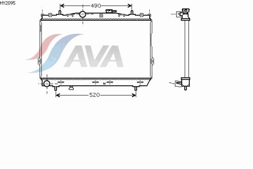 Фото 1 HY2095 AVA QUALITY COOLING Радиатор, охлаждение двигателя