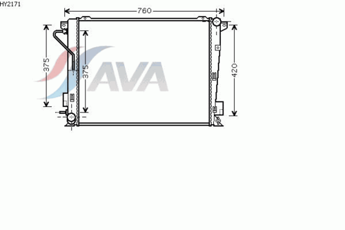 Фото 1 HY2171 AVA QUALITY COOLING Радиатор системы охлаждения