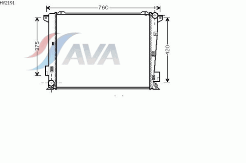 Фото 1 HY2191 AVA QUALITY COOLING Радиатор системы охлаждения